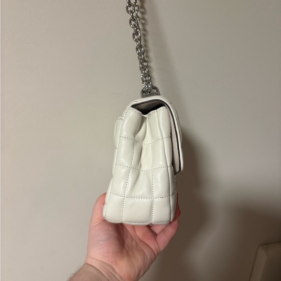 Michael Kors Large SoHo White Quilted Leather Crossbody Bag - Picture 7 of 16